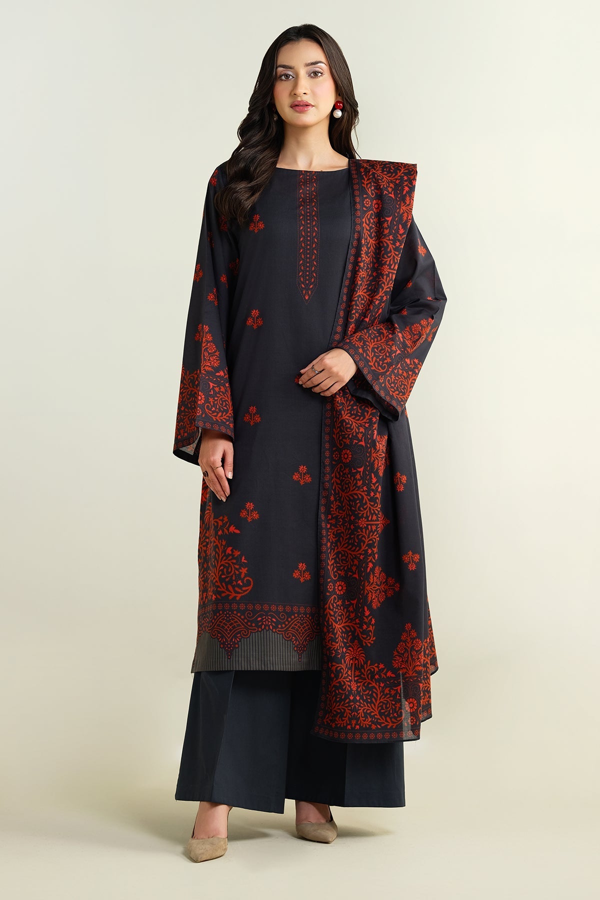 3 Piece - Printed Suit - X6139