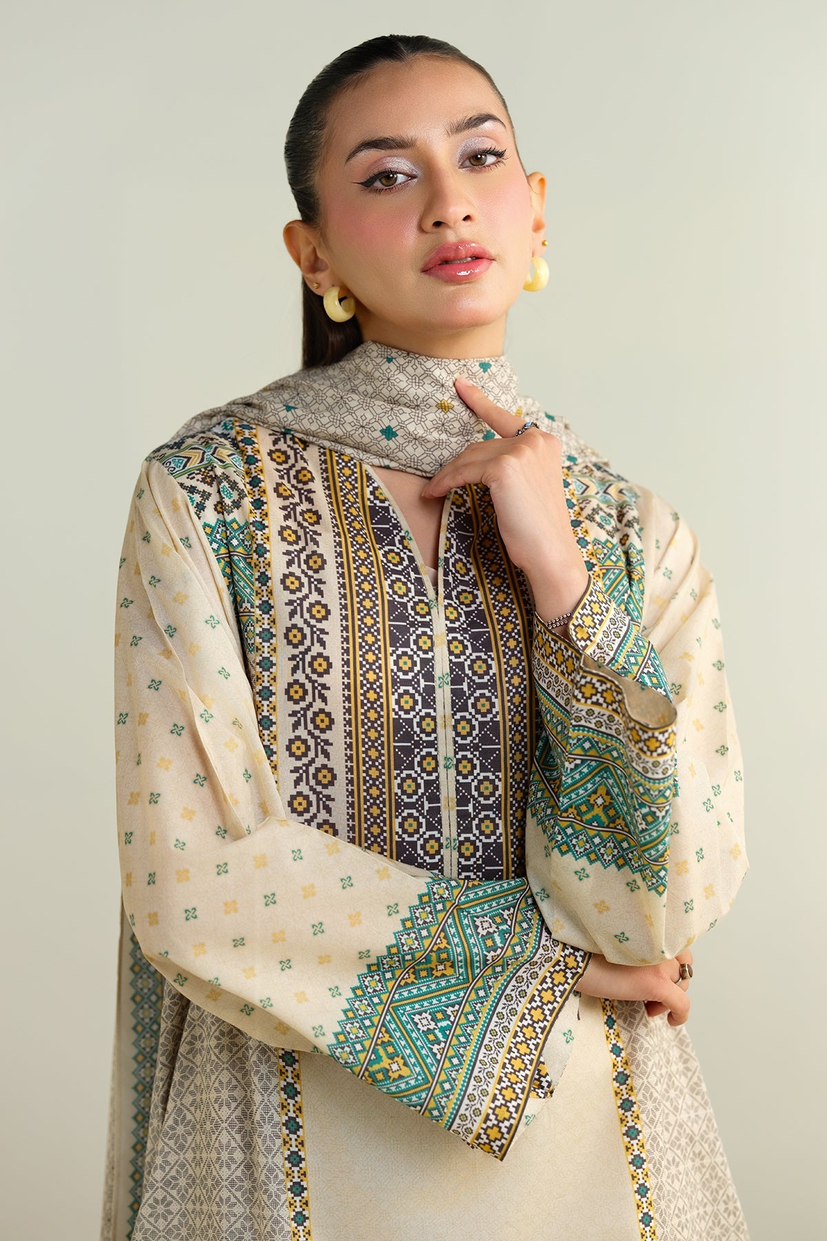 3 Piece - Printed Suit - X6141