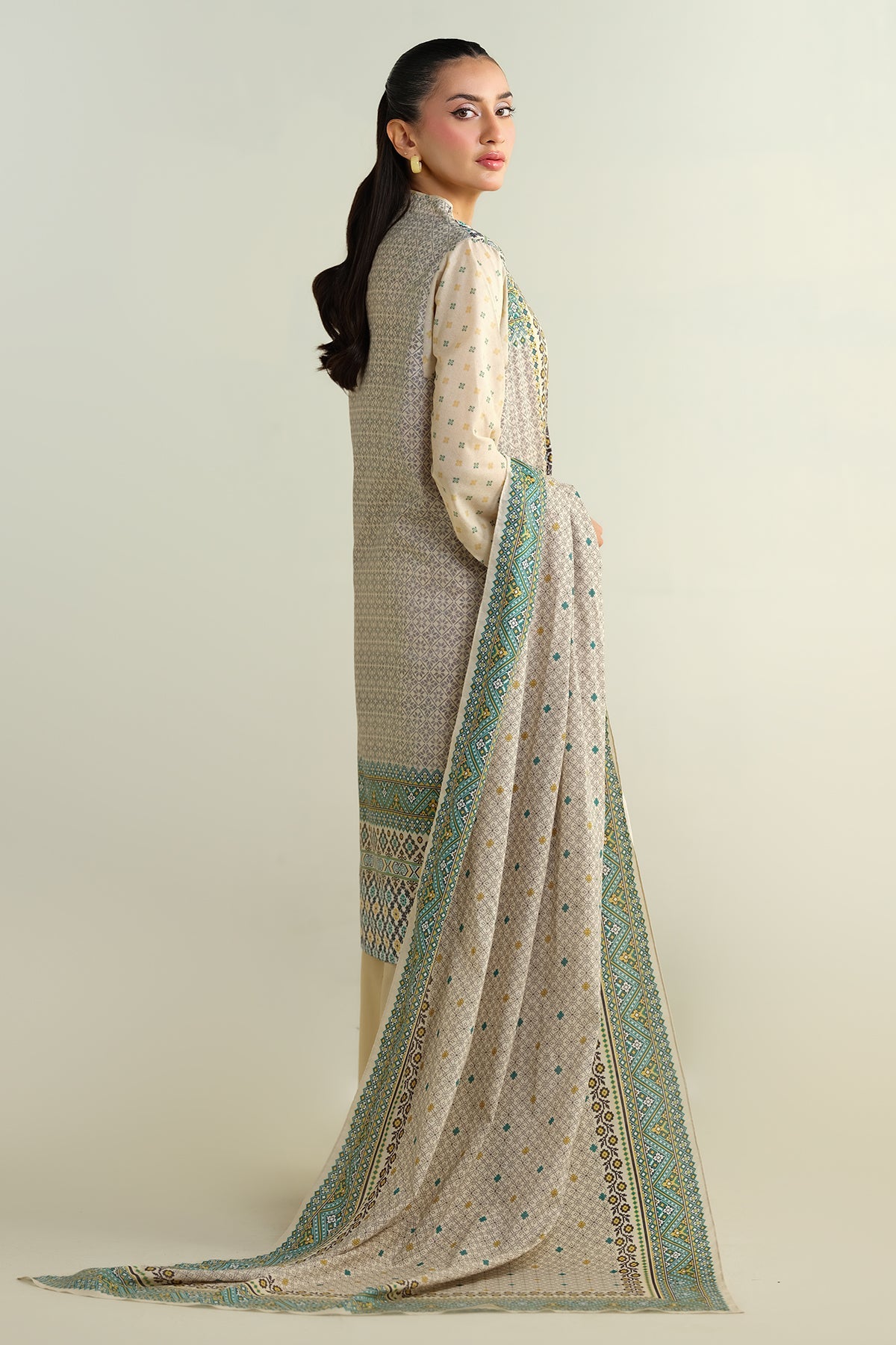 3 Piece - Printed Suit - X6141