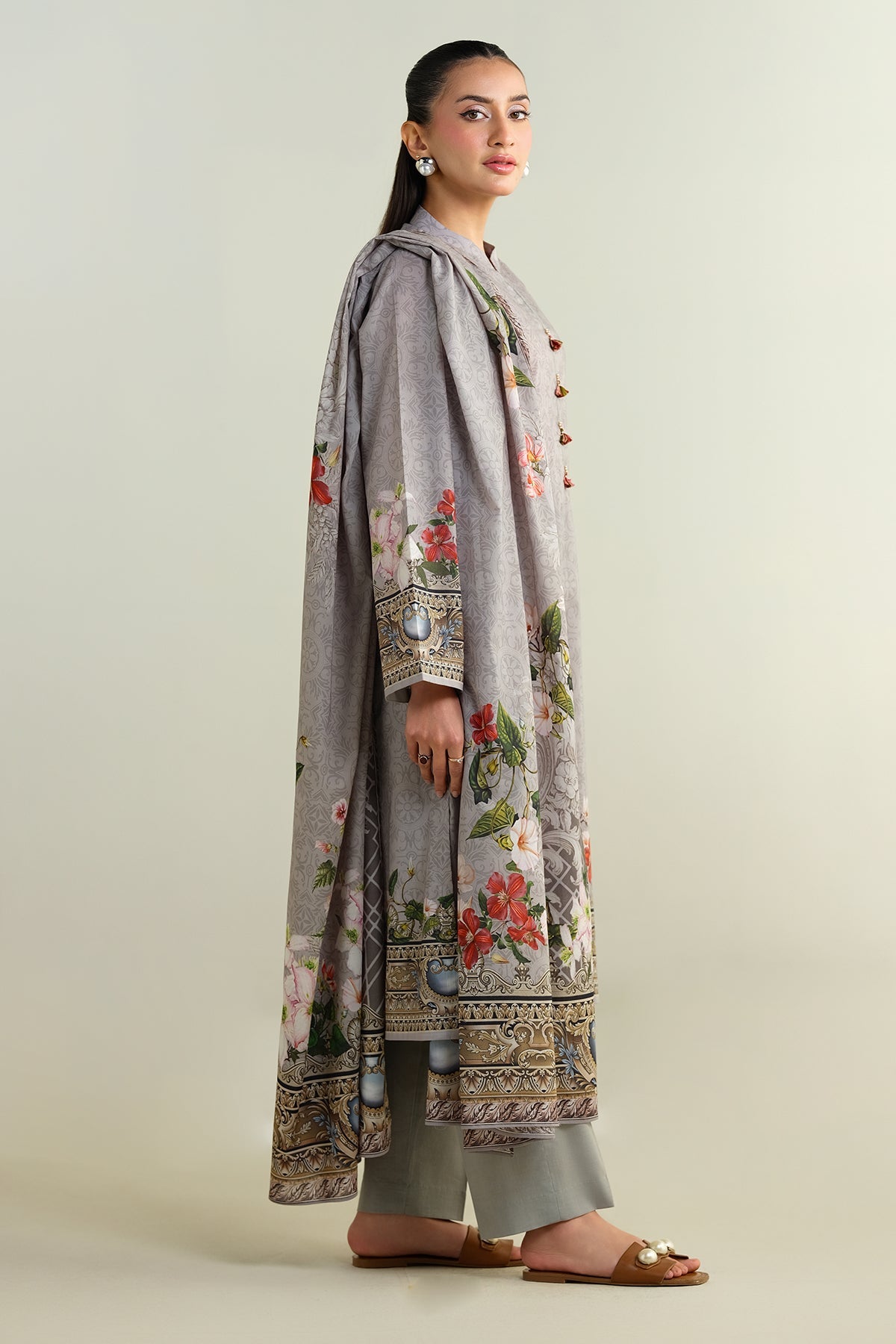 3 Piece - Printed Suit - X6143