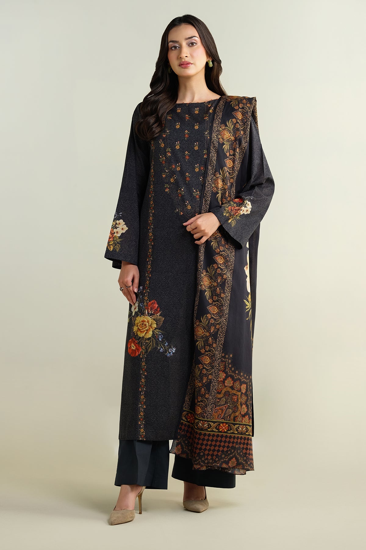 3 Piece - Printed Suit - X6145