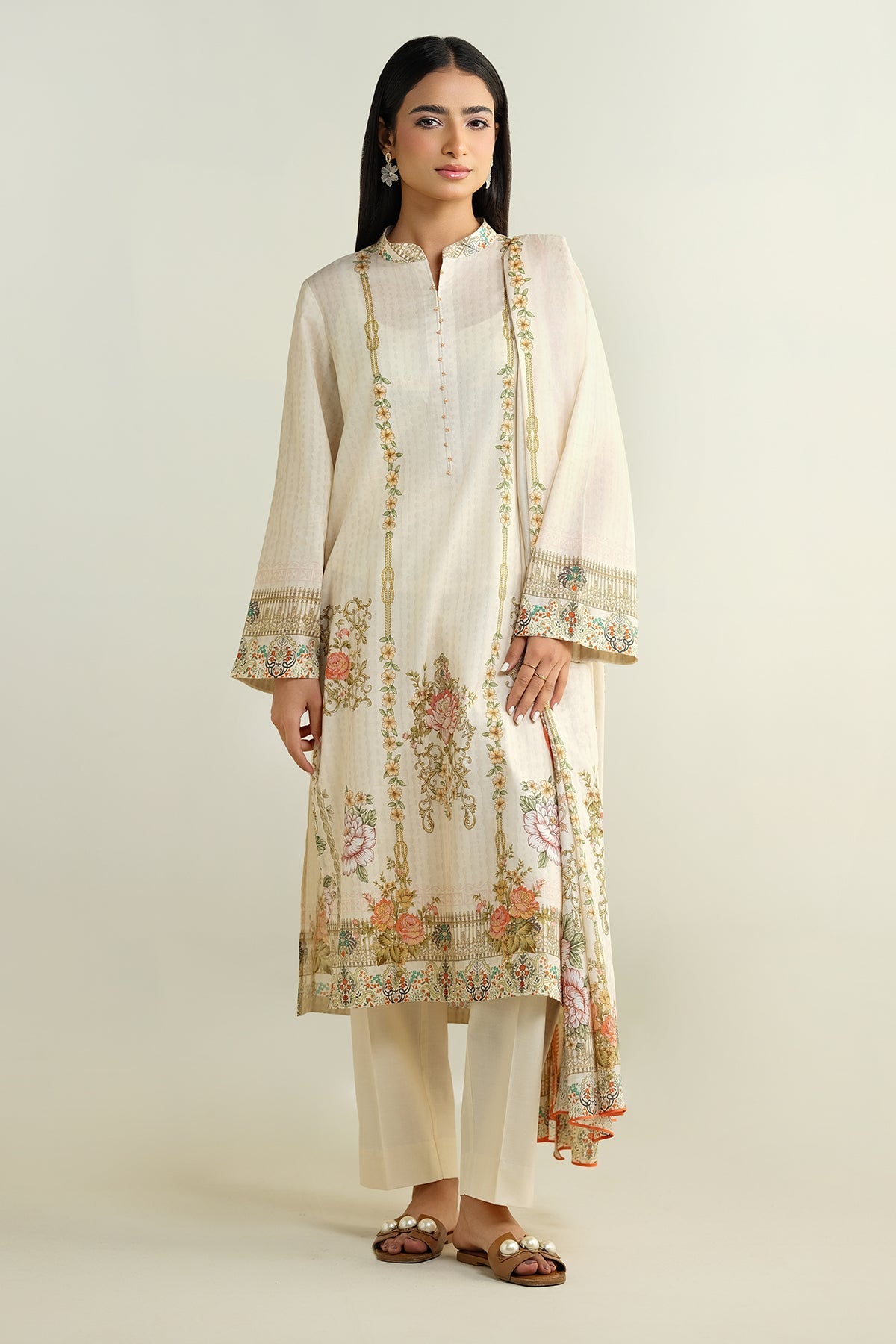 3 Piece - Printed Suit - X6146