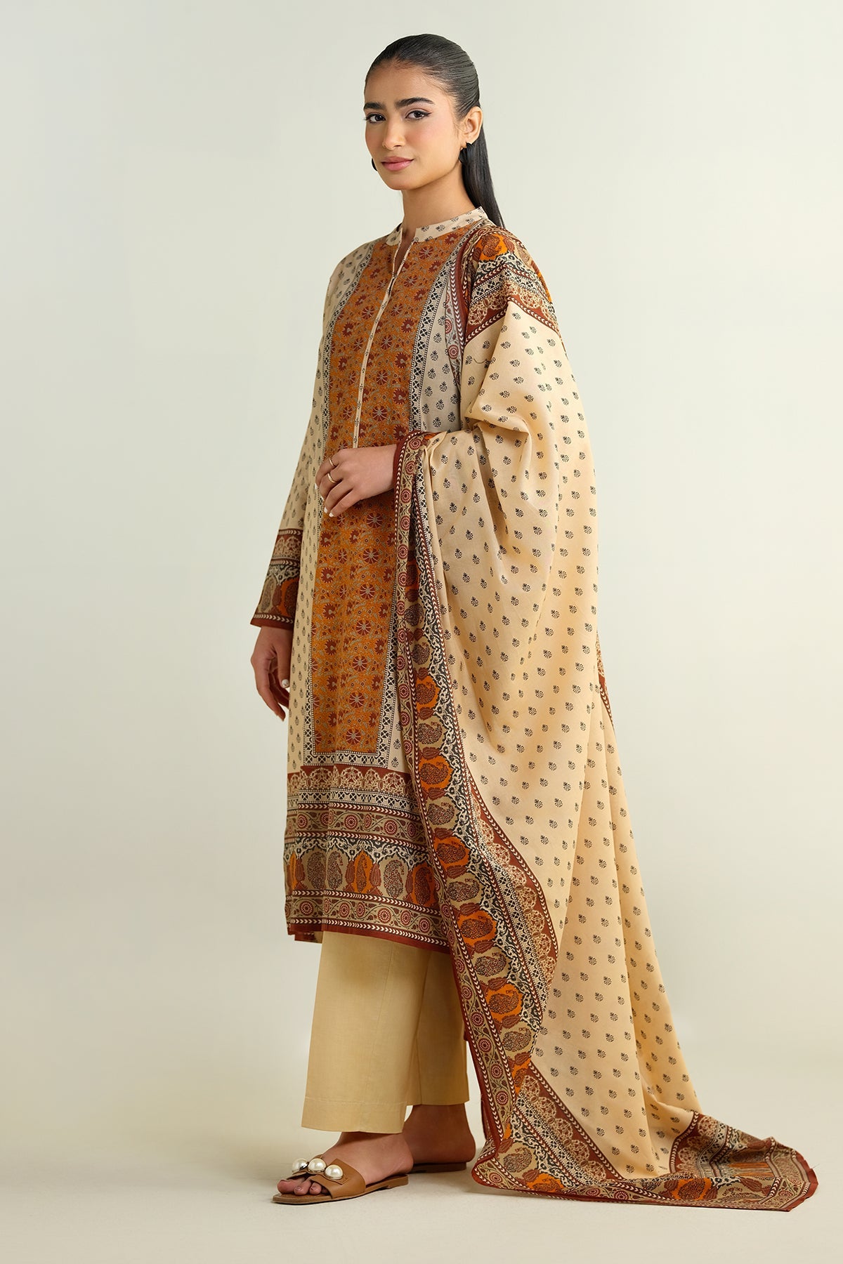 3 Piece - Printed Suit - X6154