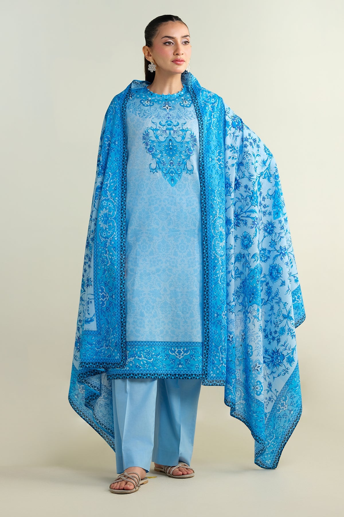 3 Piece - Printed Suit - X6155