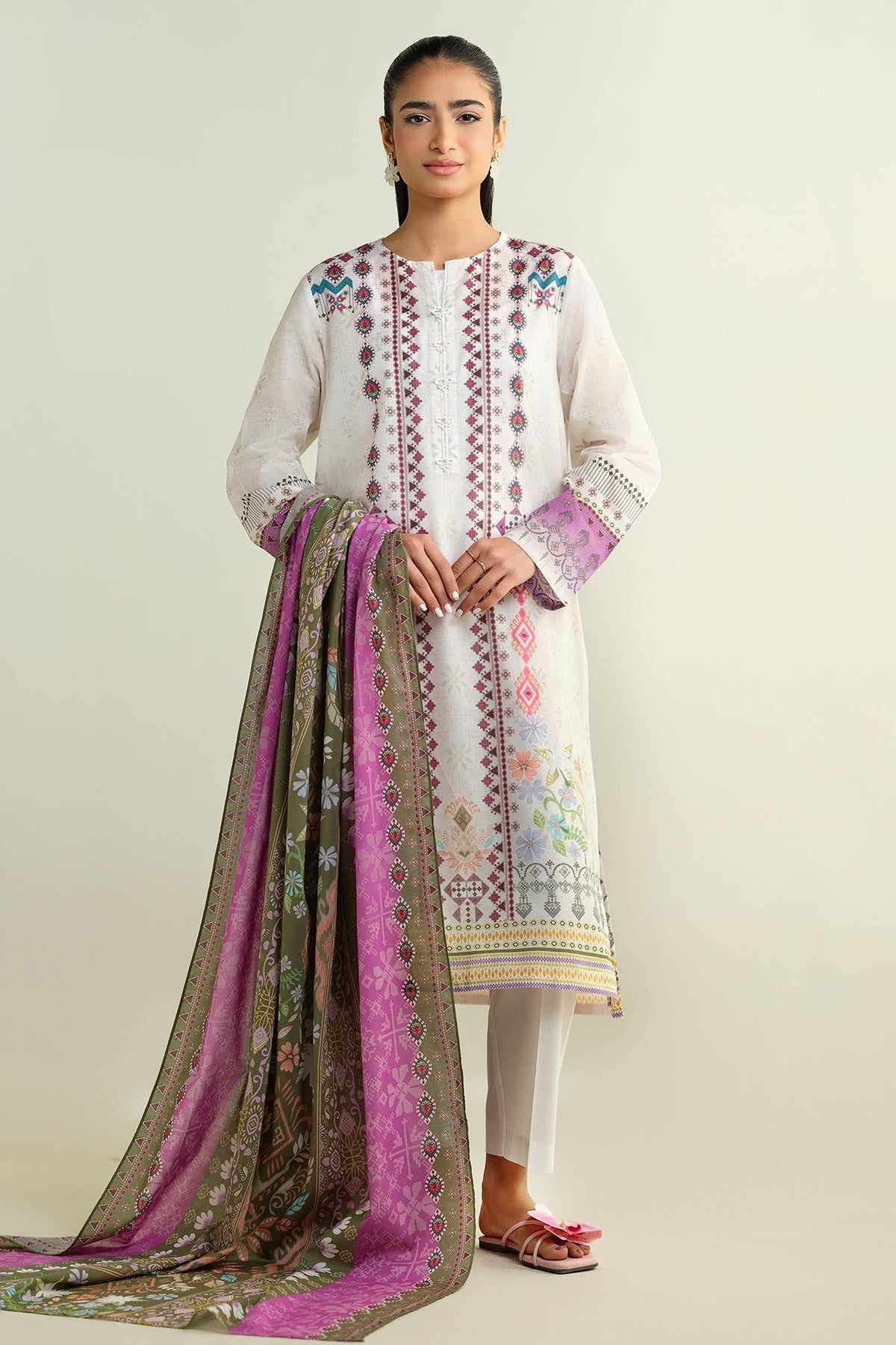 3 Piece - Printed Suit - X6160