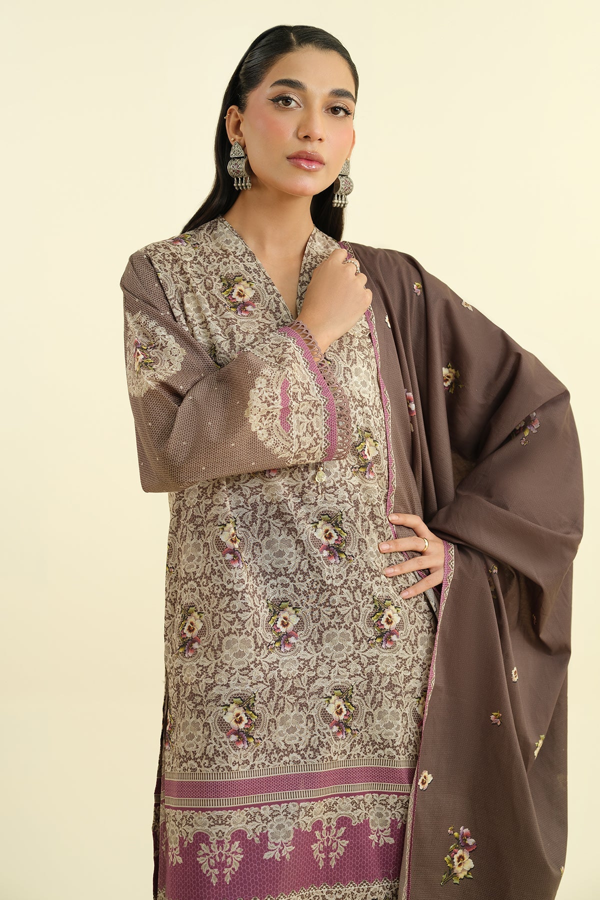 3 Piece - Printed Suit - X6161