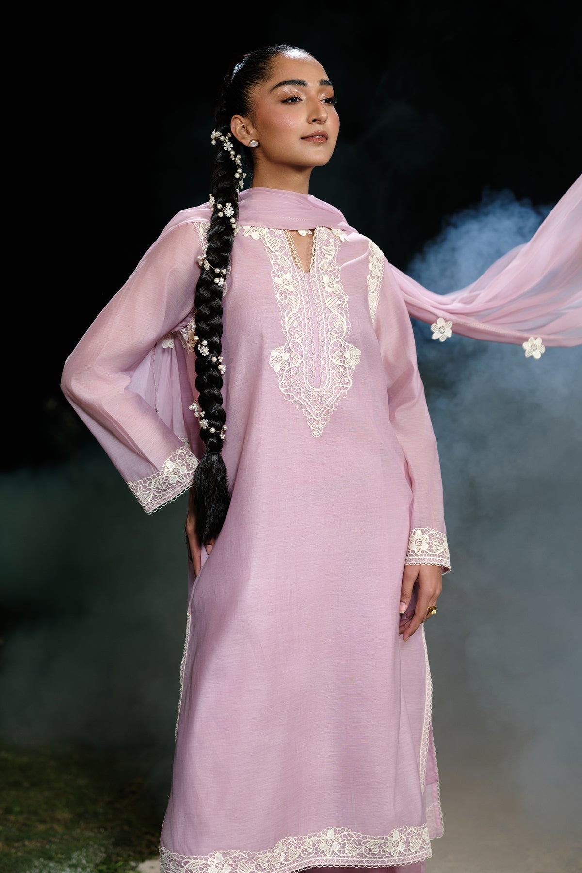 4 Piece - Embroidered Suit - MCP1704-1