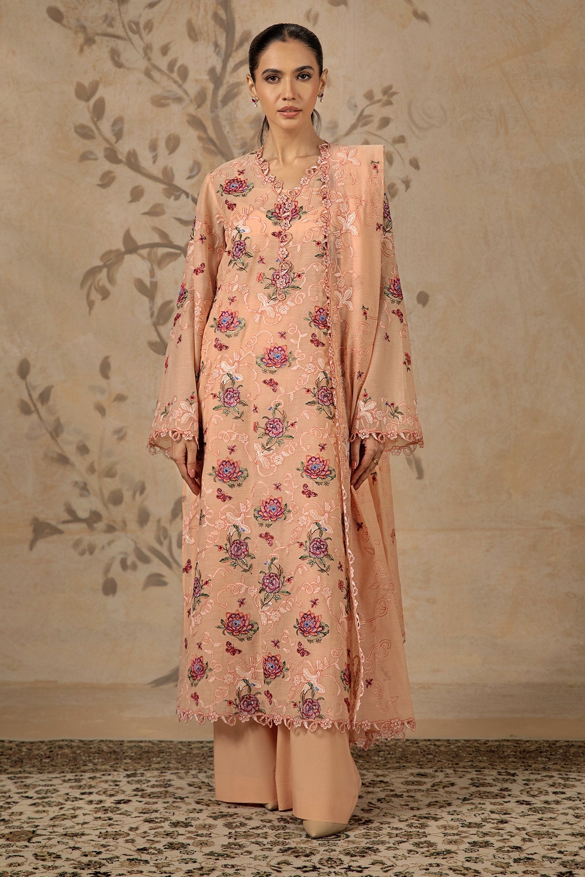 4 Piece -  Embroidered Suit - MC1610-1