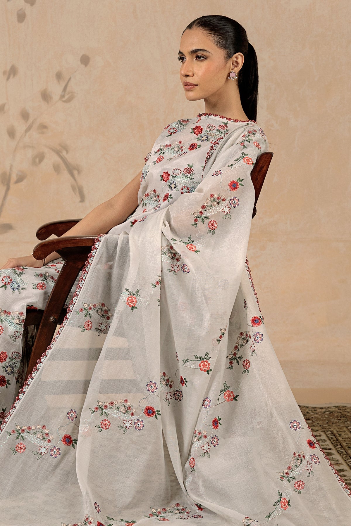 4 Piece -  Embroidered Suit - MC1601-2