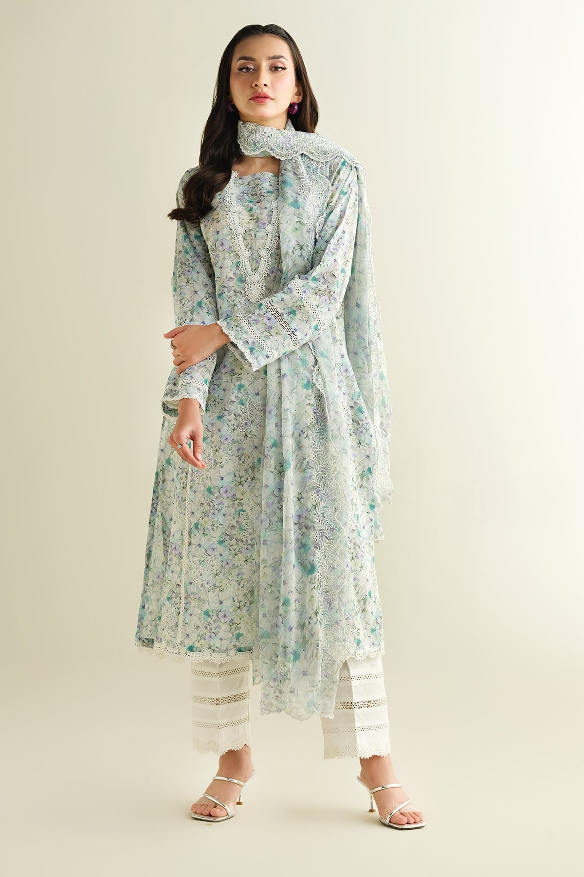 2 Piece - Embroidered Suit - C6120