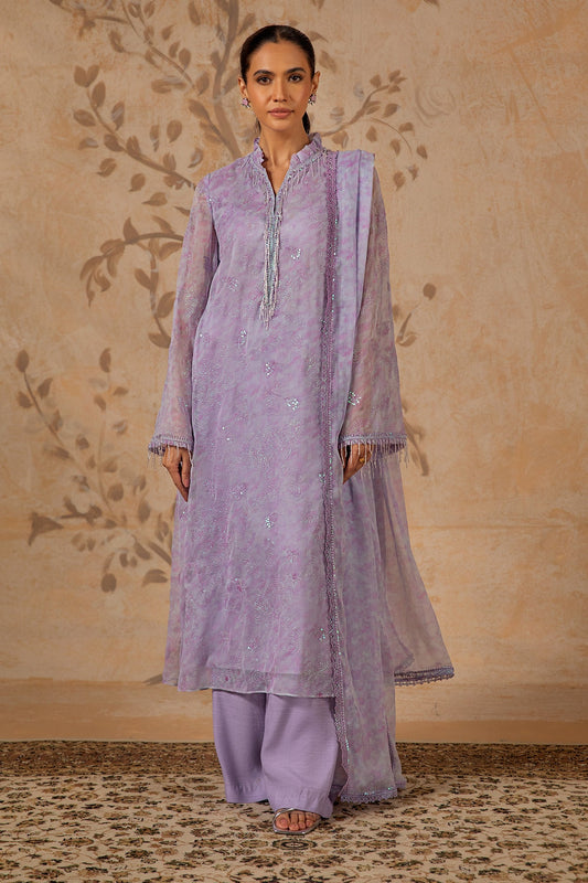 4 Piece - Printed & Embroidered Suit - MC1612-2