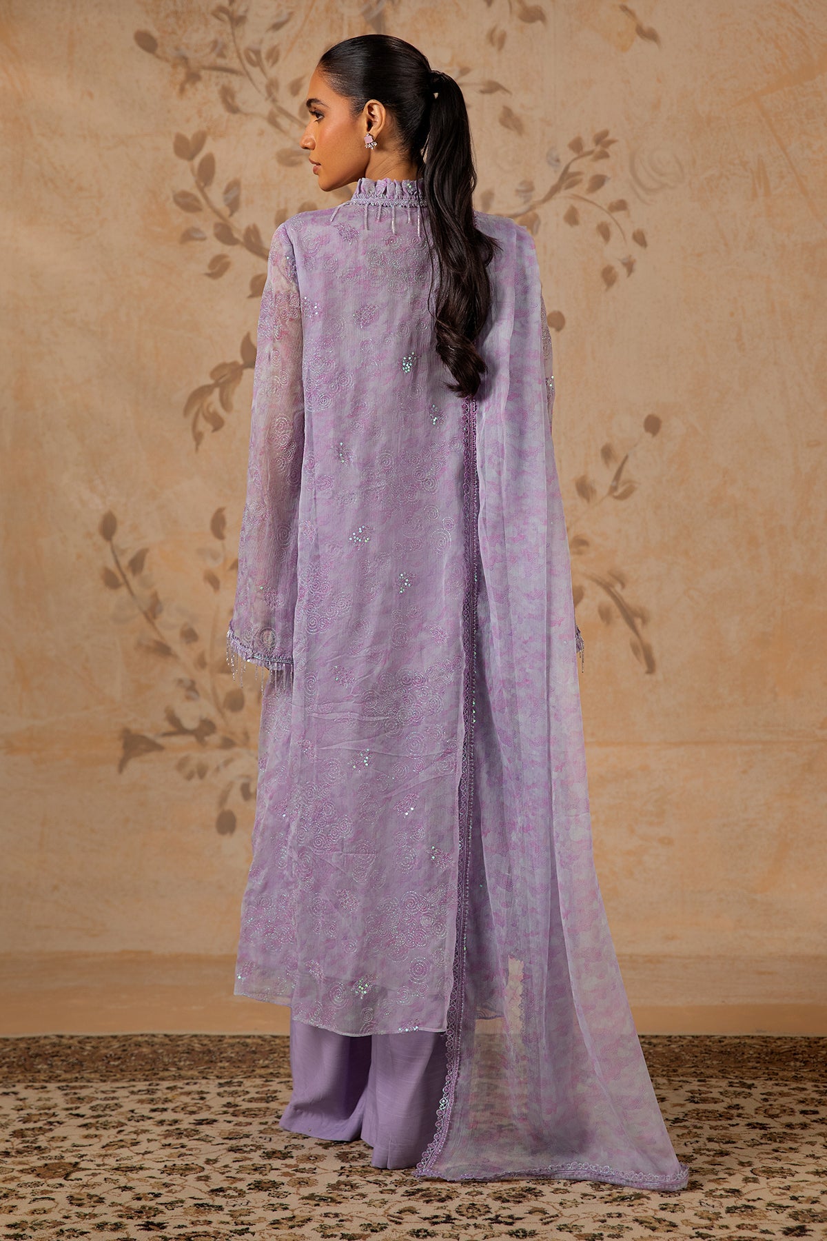 4 Piece - Printed & Embroidered Suit - MC1612-2
