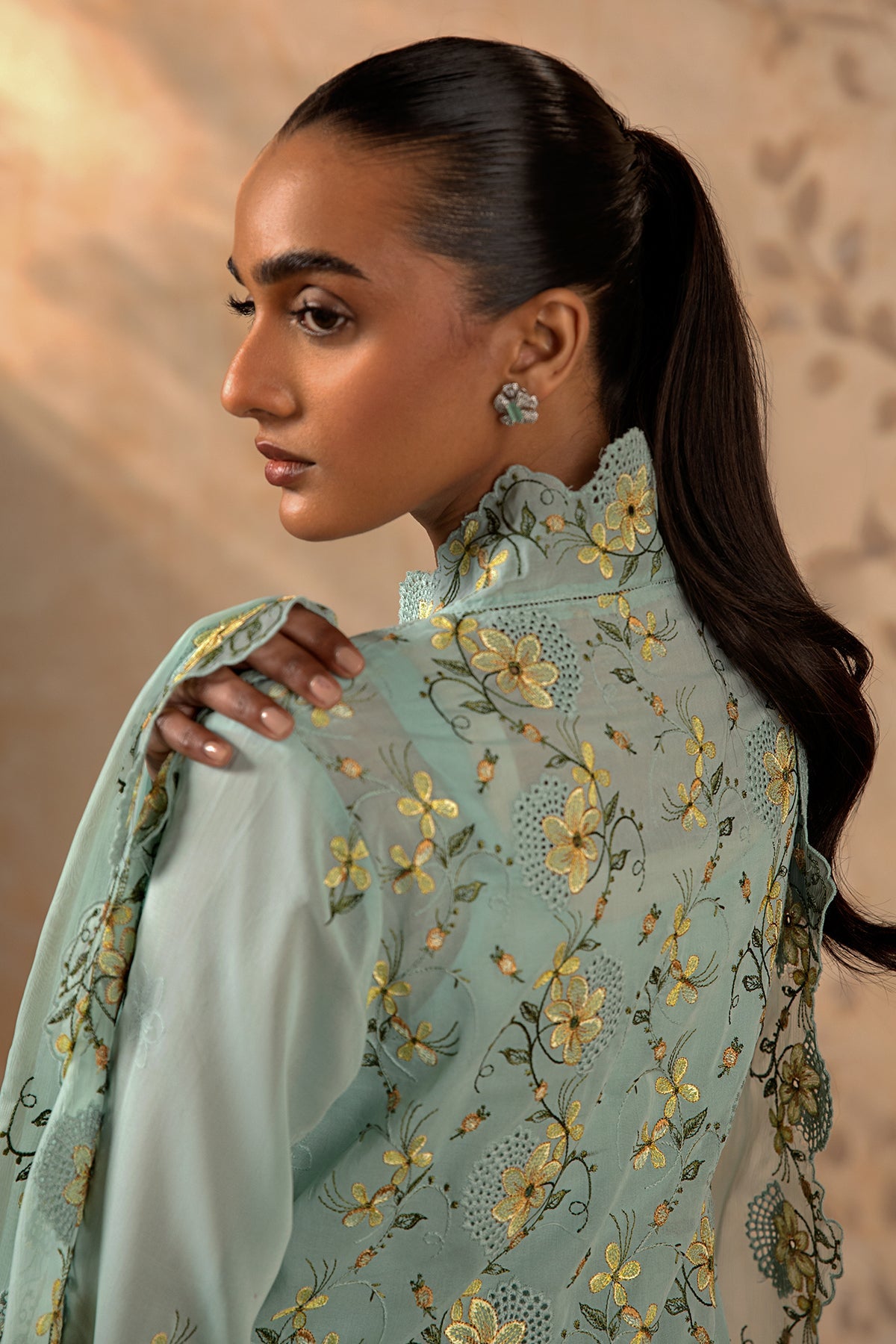 4 Piece - Premium Pure Voile Embroidered Suit - MC1611