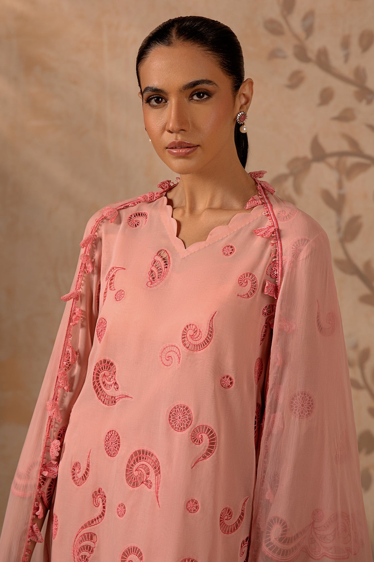4 Piece - Premium Pure Voile Embroidered Suit - MC1608-1