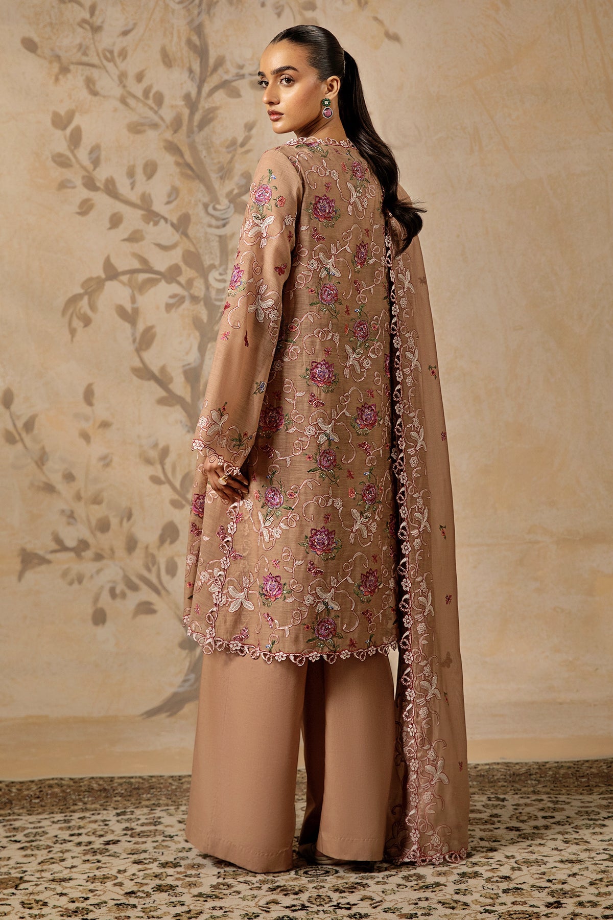4 Piece -  Embroidered Suit - MC1610-2