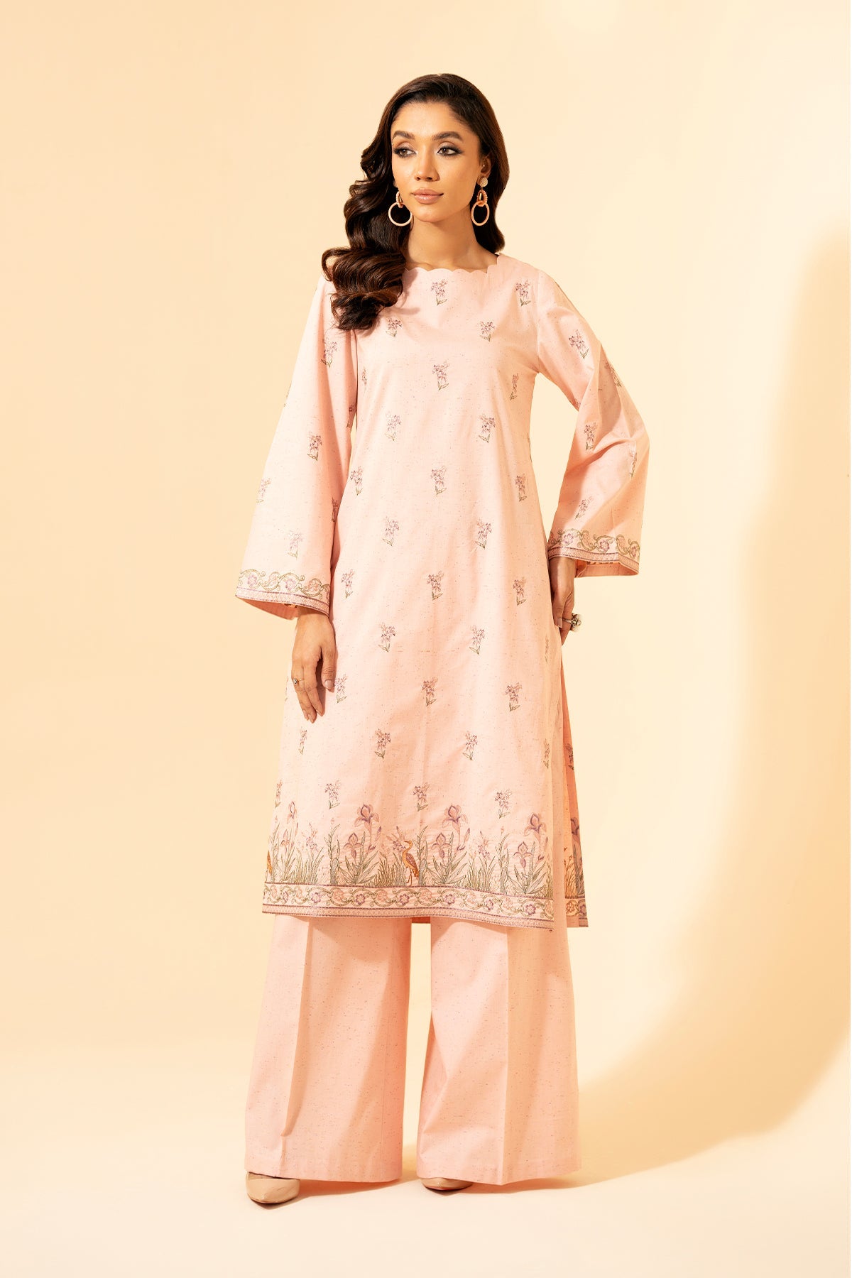 2 Piece - Embroidered Khaddar Suit