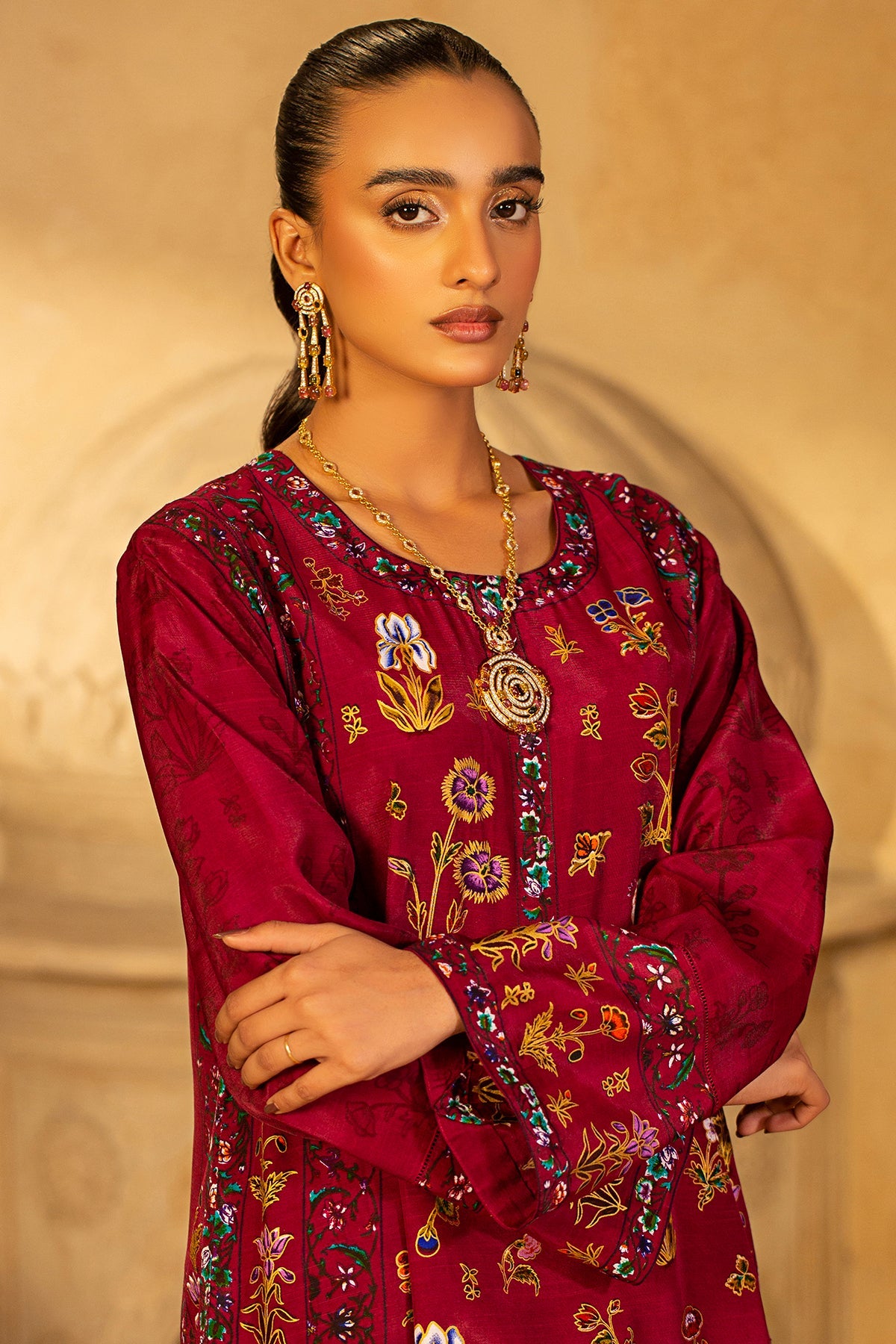 2 Piece  Pk Raw Silk Shirt & Trouser-mcp1412-1