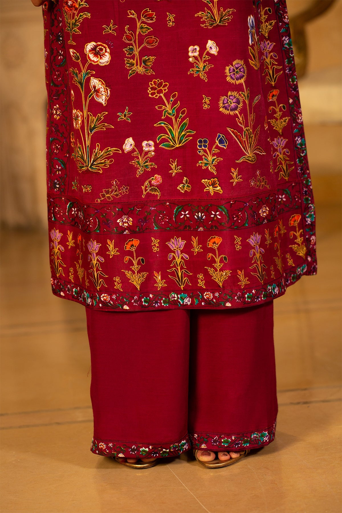 2 Piece  Pk Raw Silk Shirt & Trouser-mcp1412-1