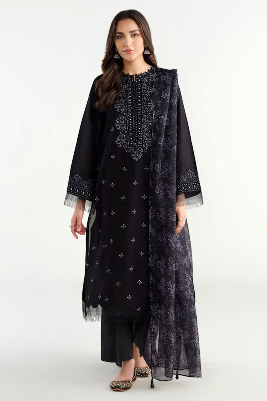 2 Piece - Printed & Embroidered Suit - C6203
