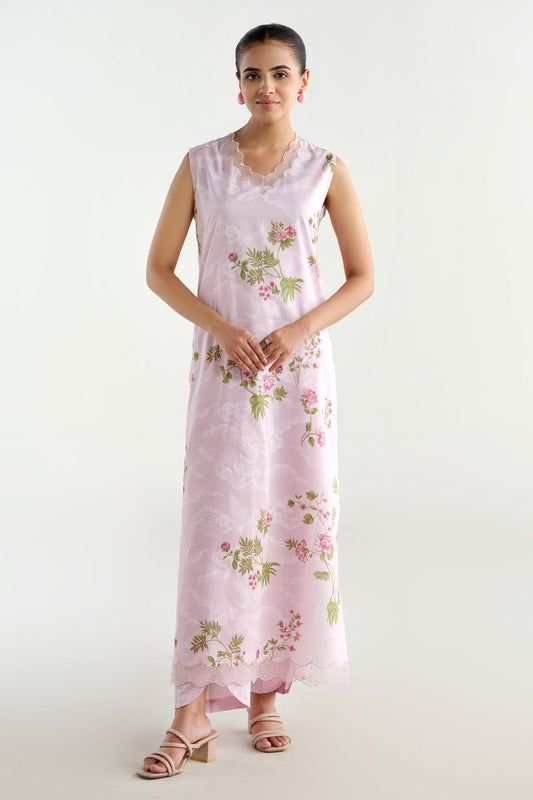 2 Piece - Printed & Embriodered Suit - C6206