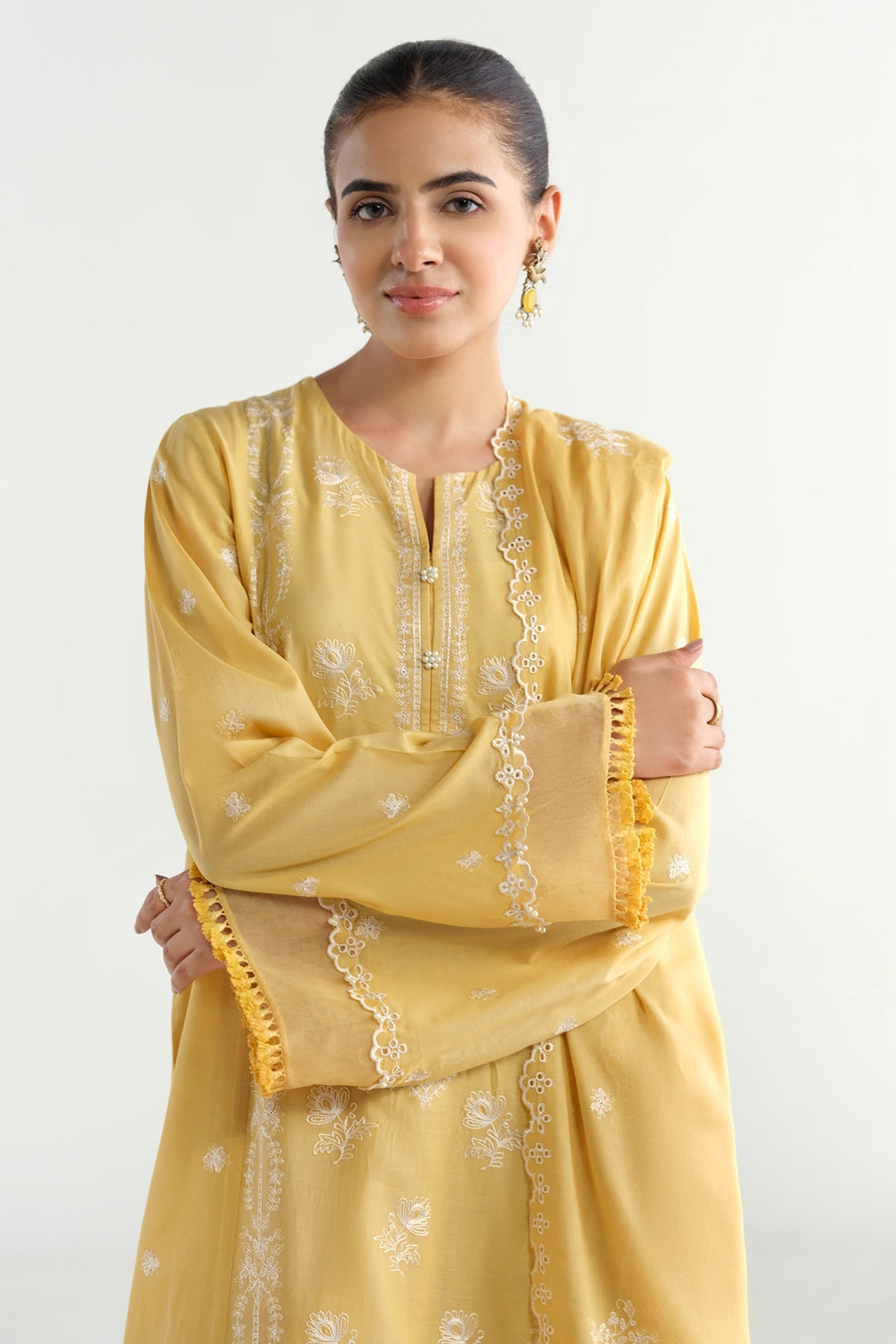 3 Piece -  Embroidered Suit - C6238