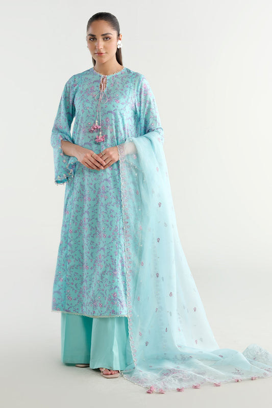 3 Piece - Printed & Embroidered - C6282