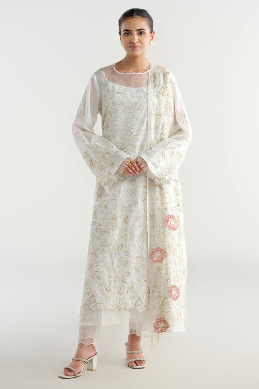 3 Piece - Embroidered Suit - C6297