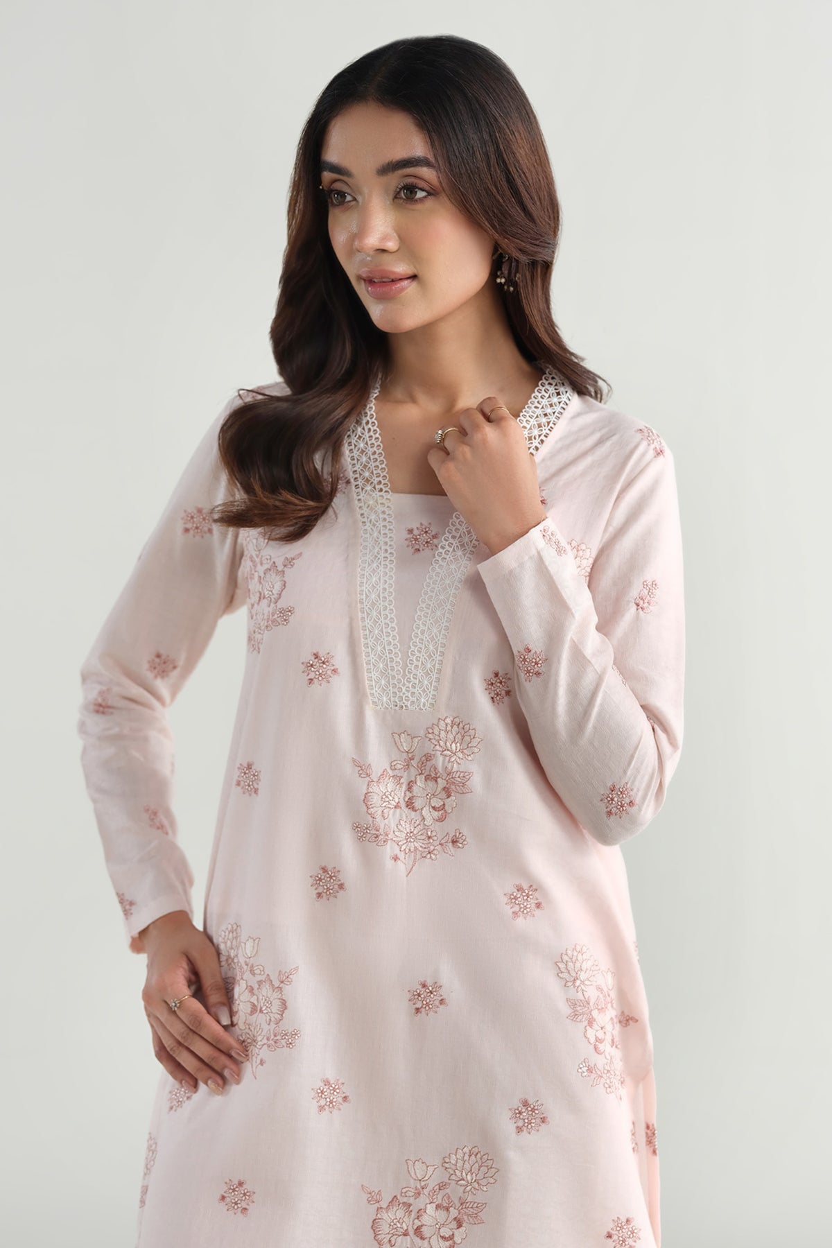 2 Piece - Embroidered Suit - E1607