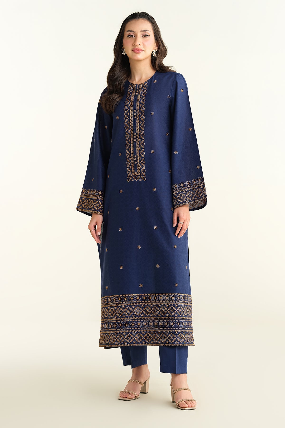 2 Piece - Embroidered Suit - E1608