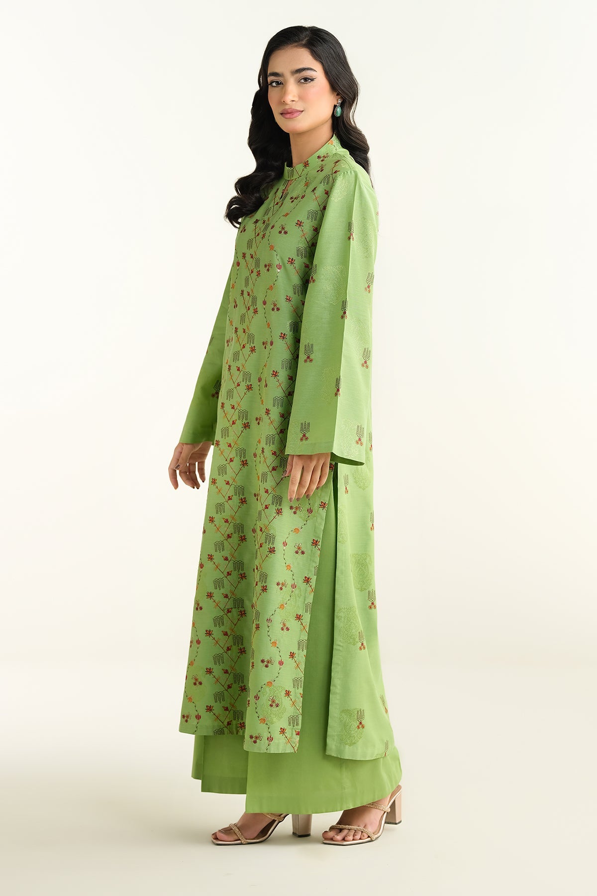 2 Piece - Embroidered Suit - E1611