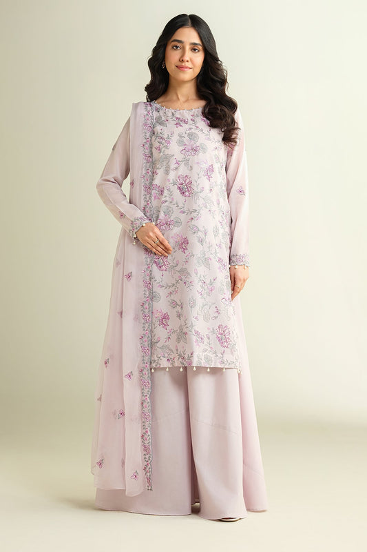 3 Piece -  Embroidered Suit - E1621