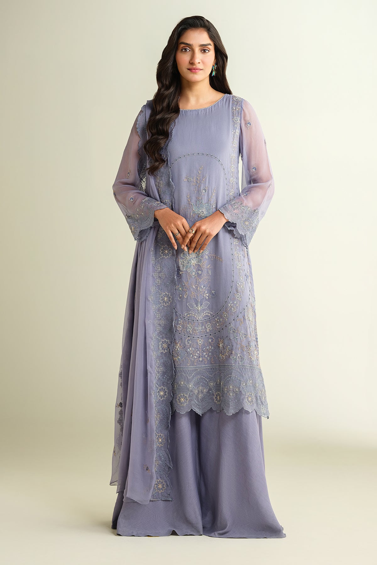 3 Piece - Embellished Suit - E1636