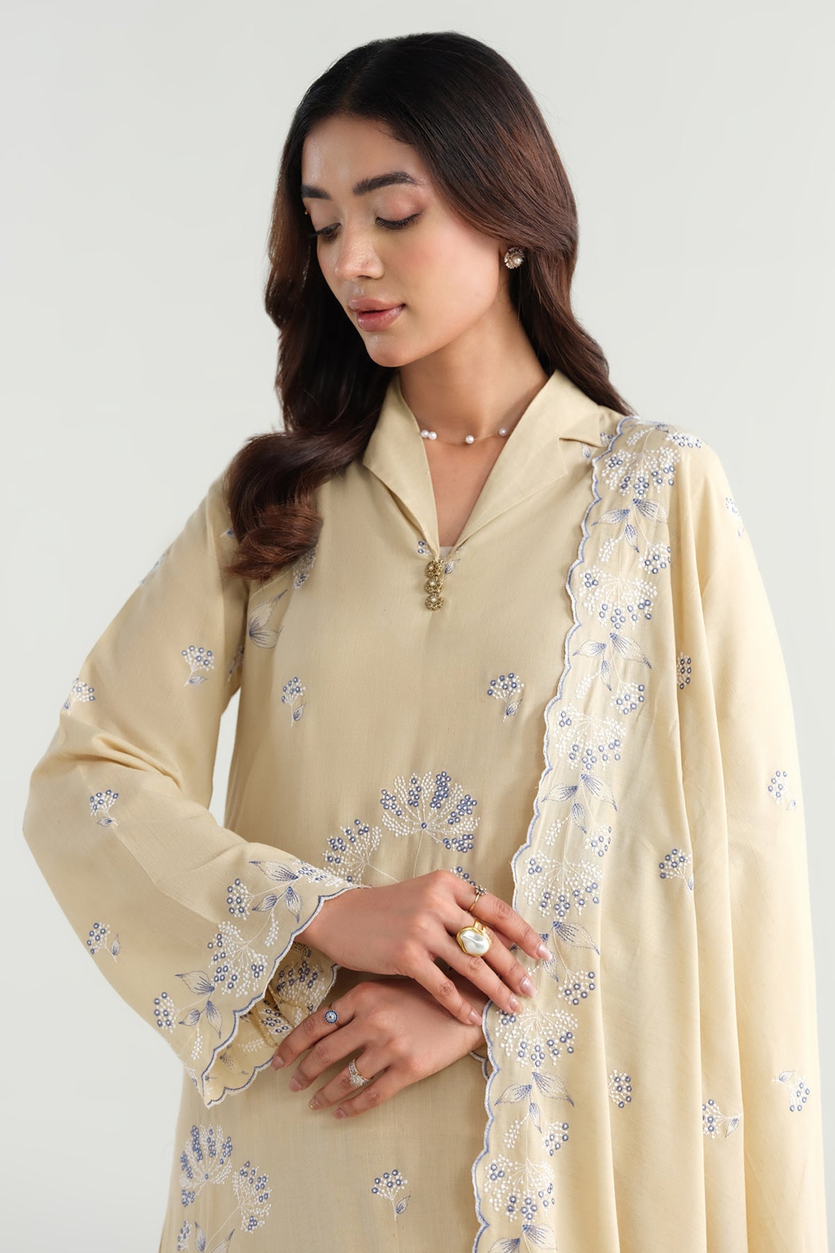 4 Piece -  Embroidered Suit - E1640
