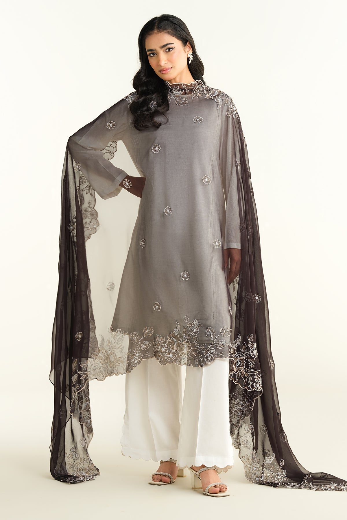 Embroidered Dupatta- E1671