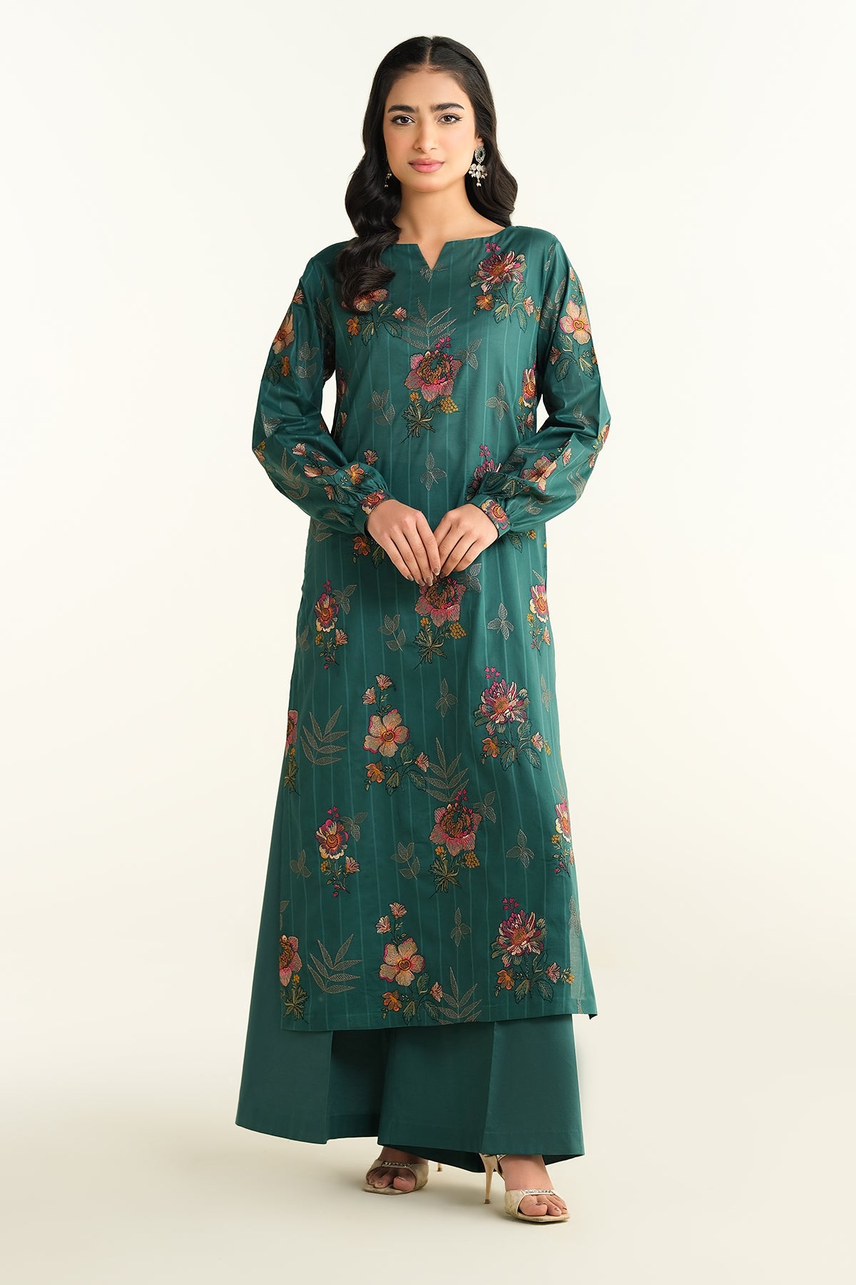 2 Piece - Embroidered Suit - E1673