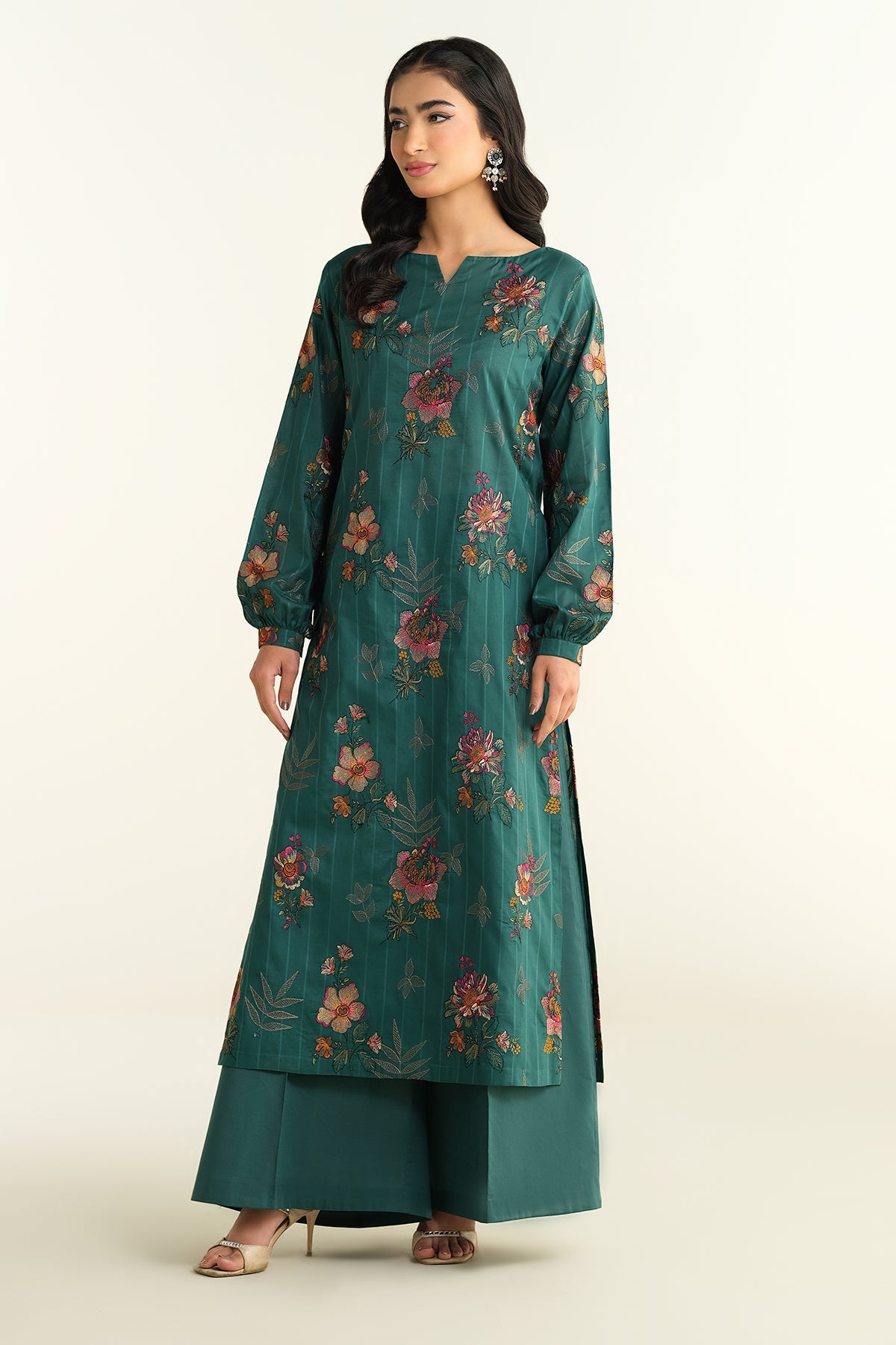 2 Piece - Embroidered Suit - E1673