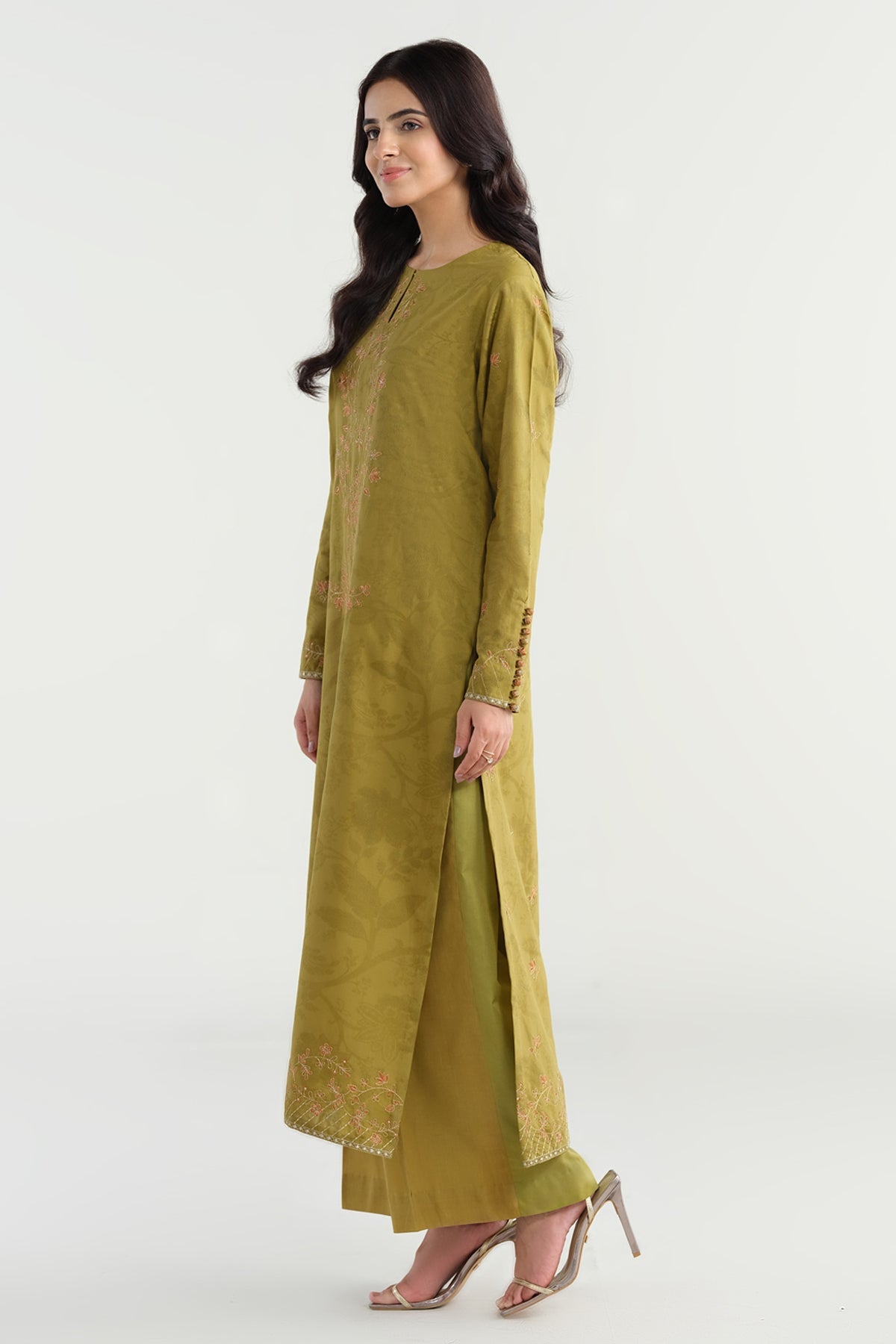 2 Piece - Embroidered Suit - E1676