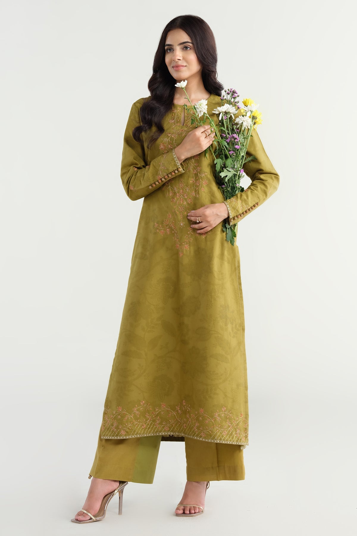 2 Piece - Embroidered Suit - E1676