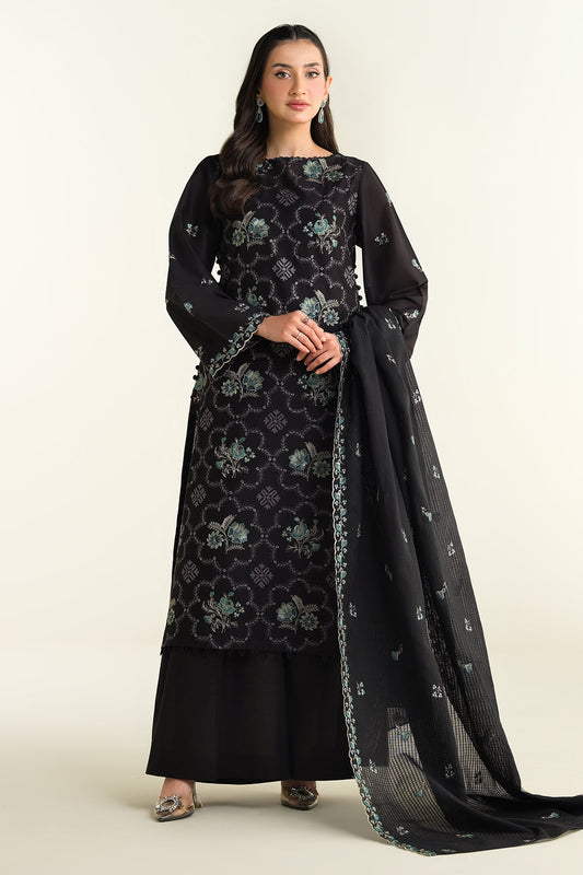 3 Piece - Embroidered Suit - E1692