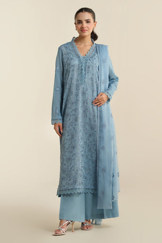 3 Piece - Embroidered Suit - E1696