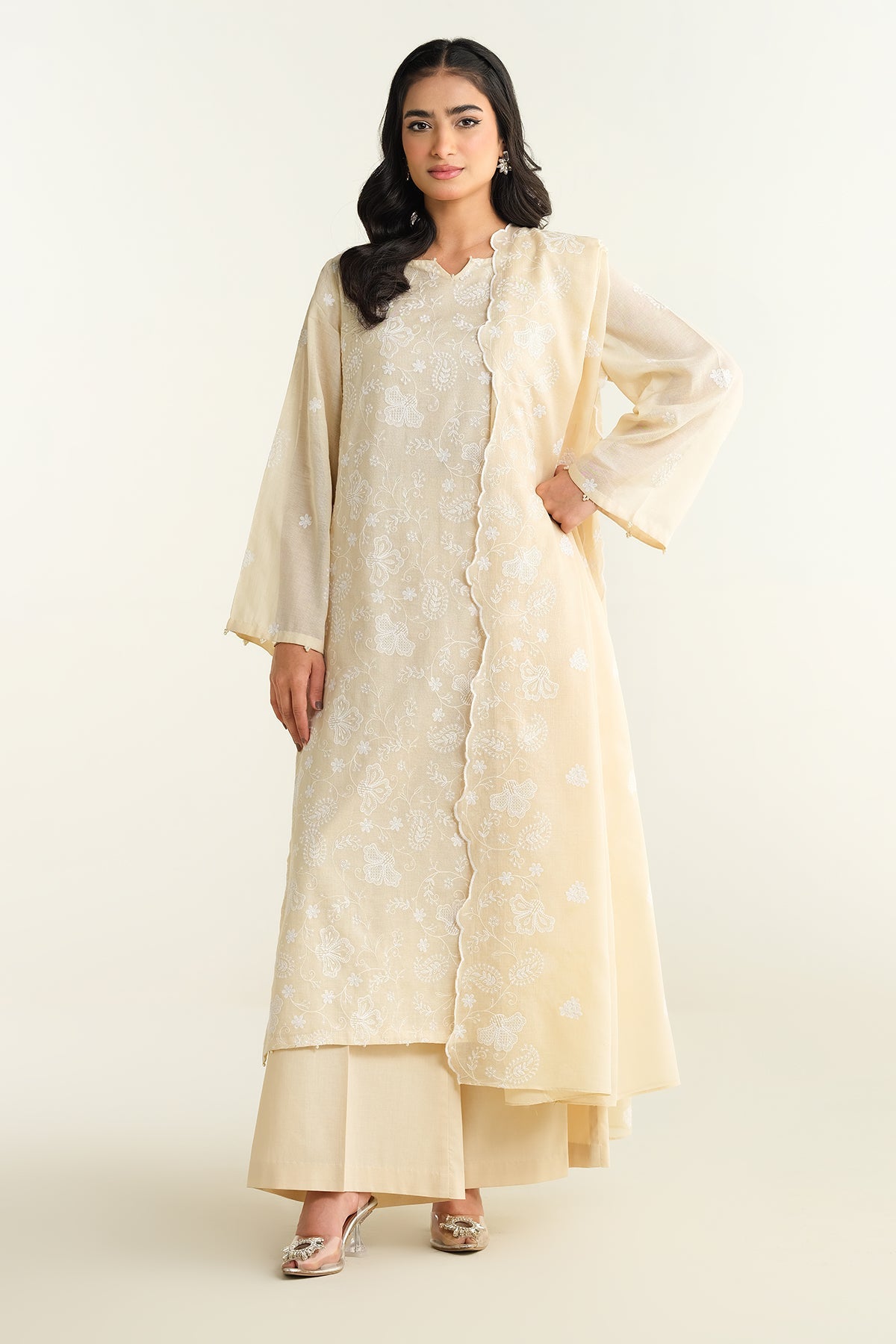 4 Piece - Embroidered Suit - E1702