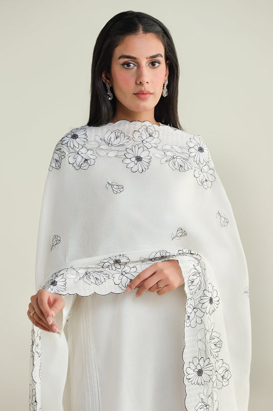 1 Piece-Embroidered Dupatta-E1710