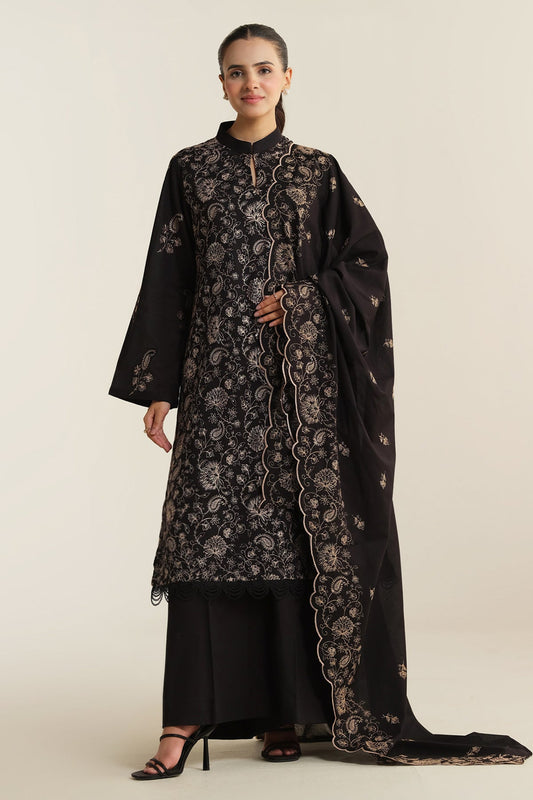 3 Piece - Embroidered Suit - E1916