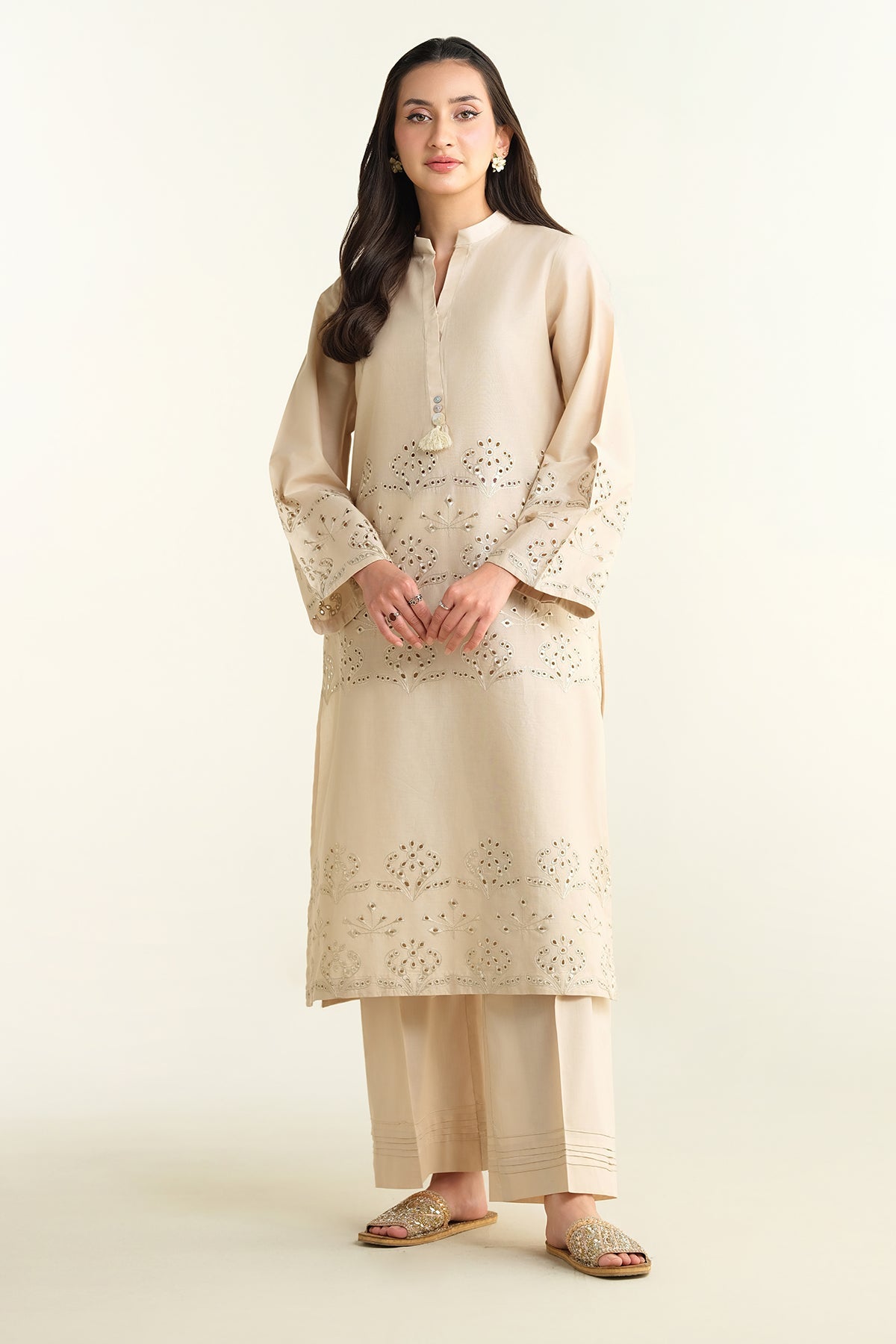 2 Piece- Embroidered Suit- KPS25-P3202