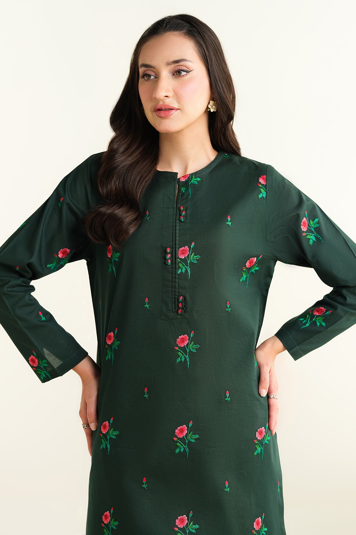 2 Piece-Embroidered Suit-KPS25-P3203