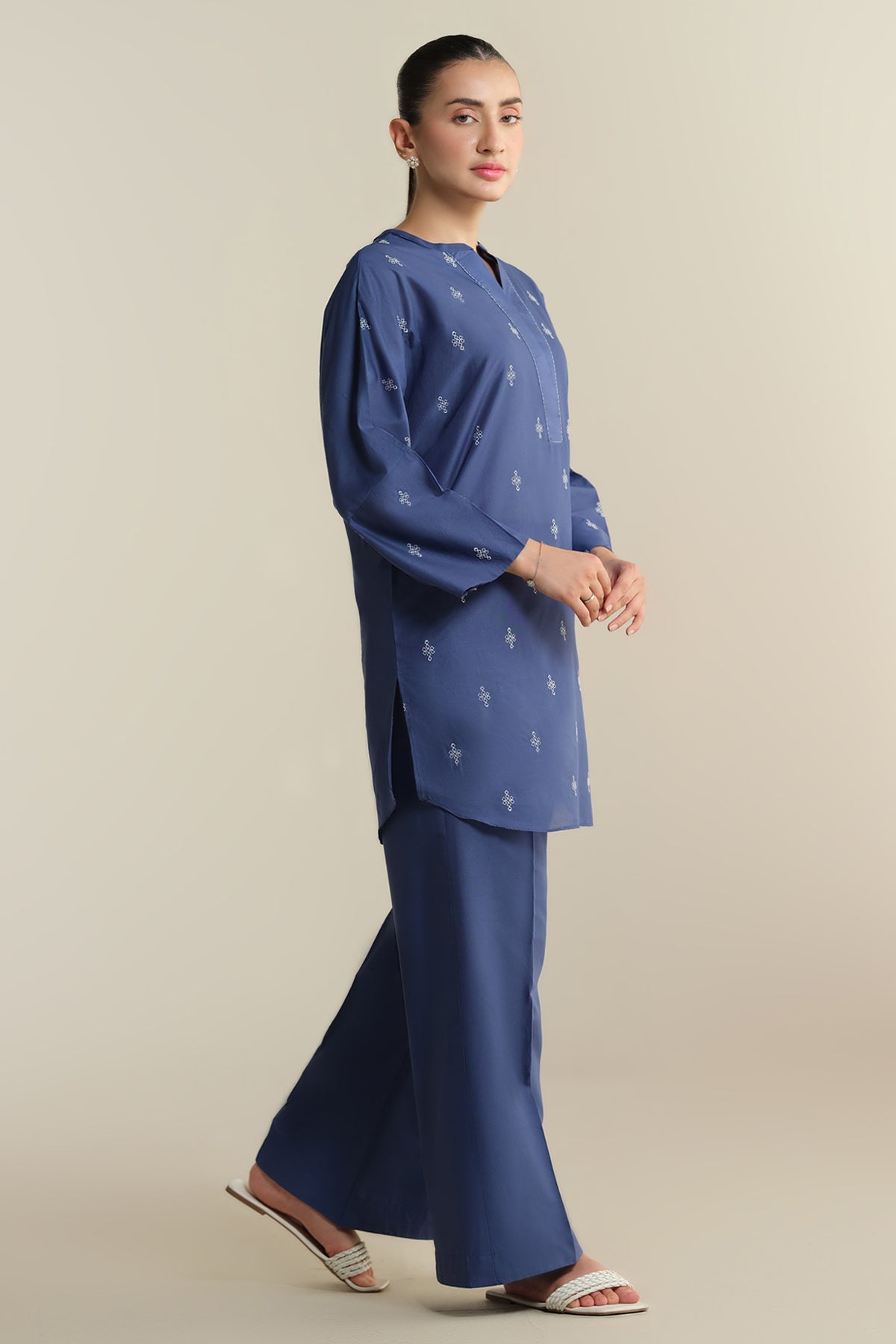 2 Piece -  Embroidered Suit - KPS25-P3603