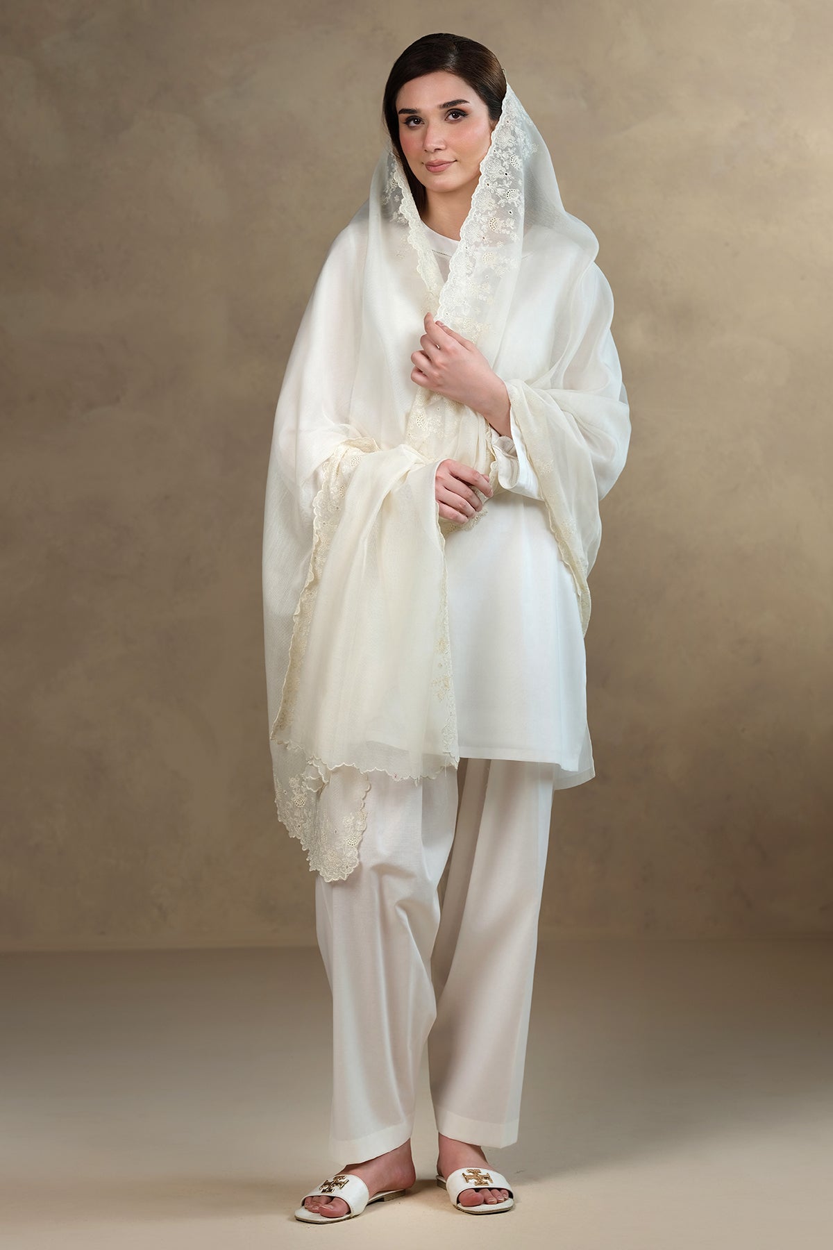 Embroidered Dupatta - MC1809