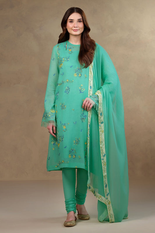 4 Piece - Embroidered Suit - MC1814