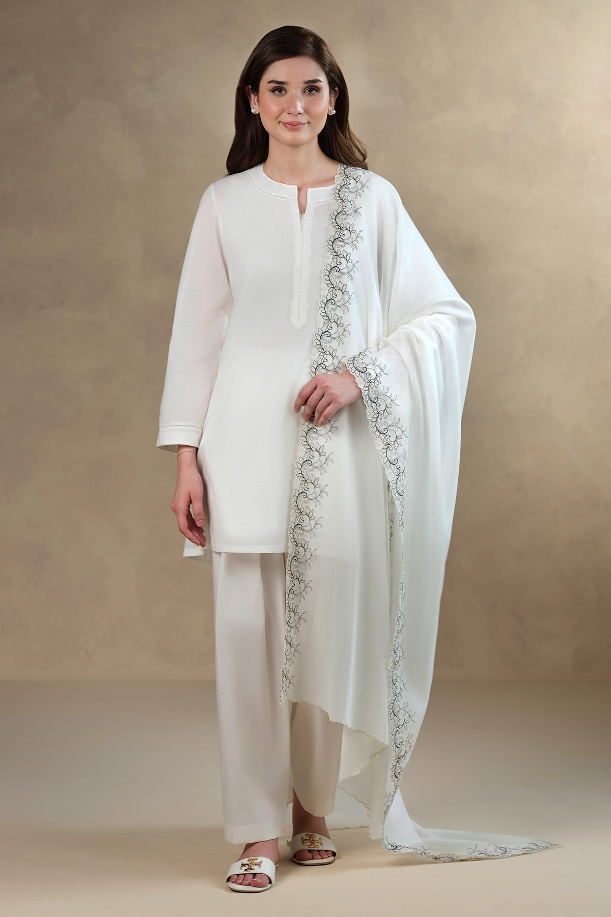Embroidered Dupatta - MC1823