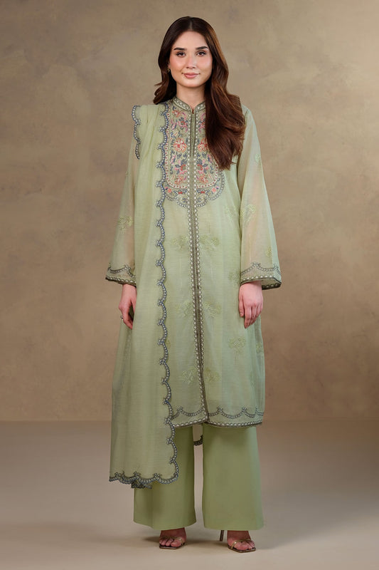 4 Piece - Embroidered Suit - MCP1702-1